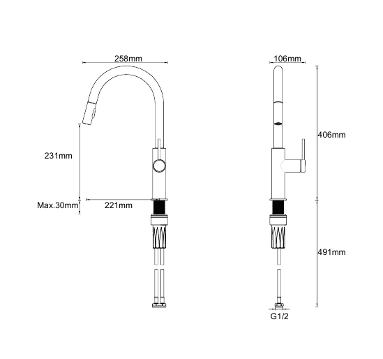 McAlpine Ness technical drawing — dimensions