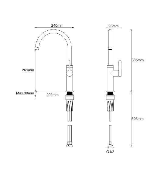 McAlpine Torridon technical drawing — dimensions